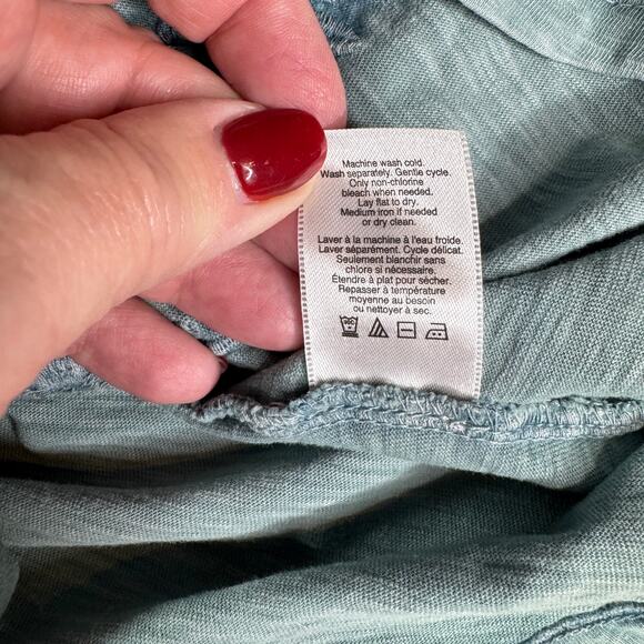 Coldwater Creek Women's sz XL Heathered Green LS Button Up Blouse Long Sleeve - Picture 7 of 10